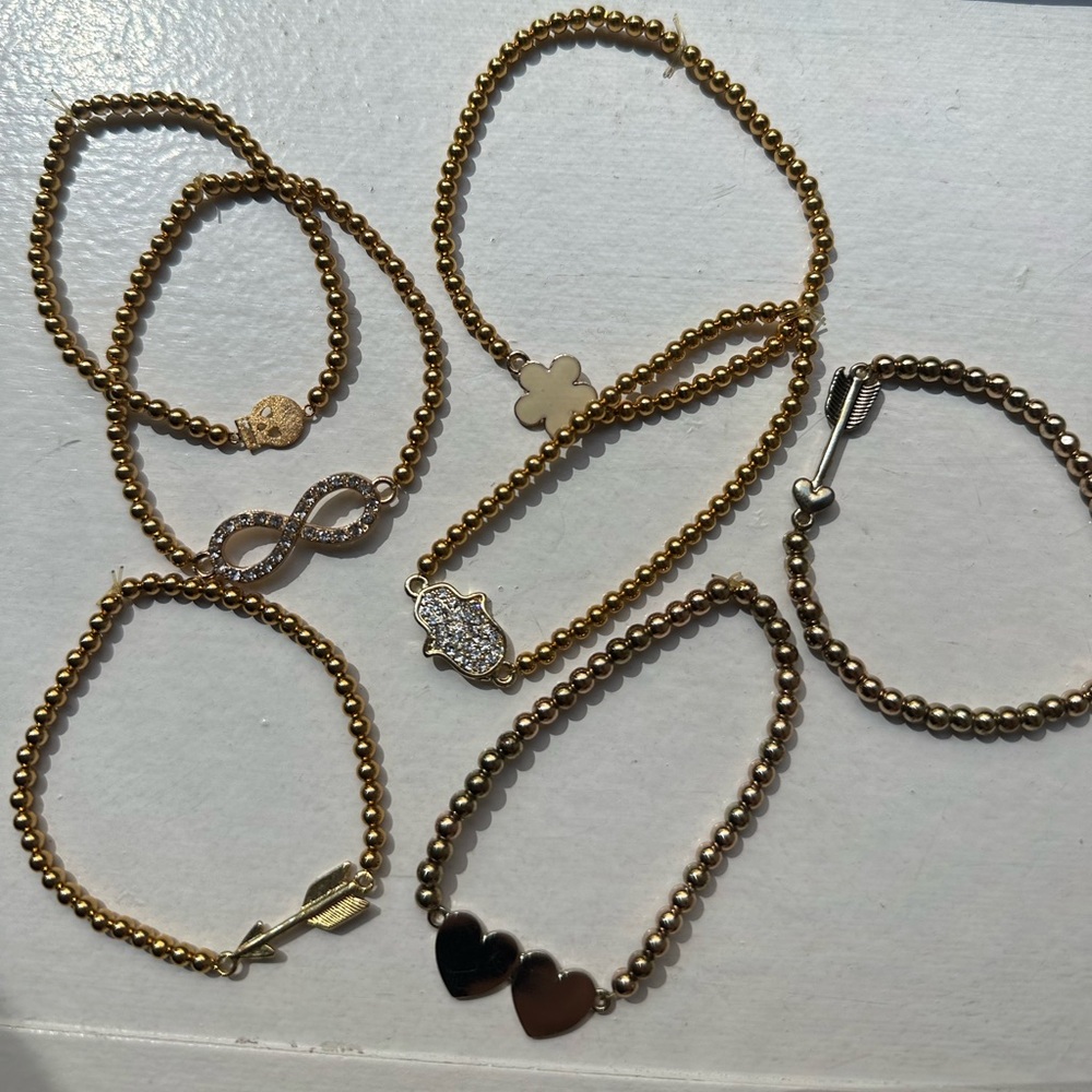 7 Gold Bracelets